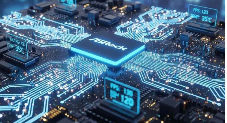 ASRock motherboard sound drivers interface showing audio settings, driver installation window, and system sound configuration for improved PC audio performance.