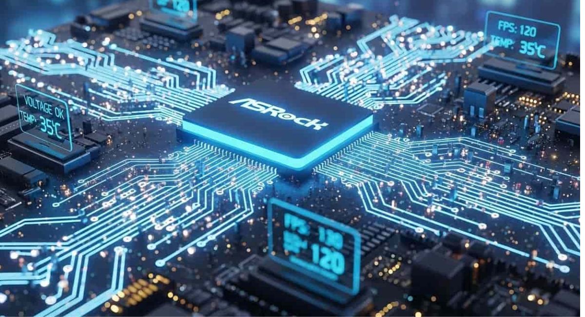 ASRock motherboard sound drivers interface showing audio settings, driver installation window, and system sound configuration for improved PC audio performance.
