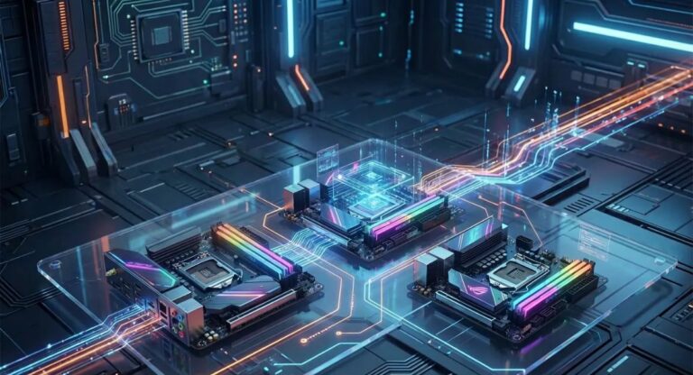 Best motherboard for NAS showing storage server setup with multiple hard drives connected