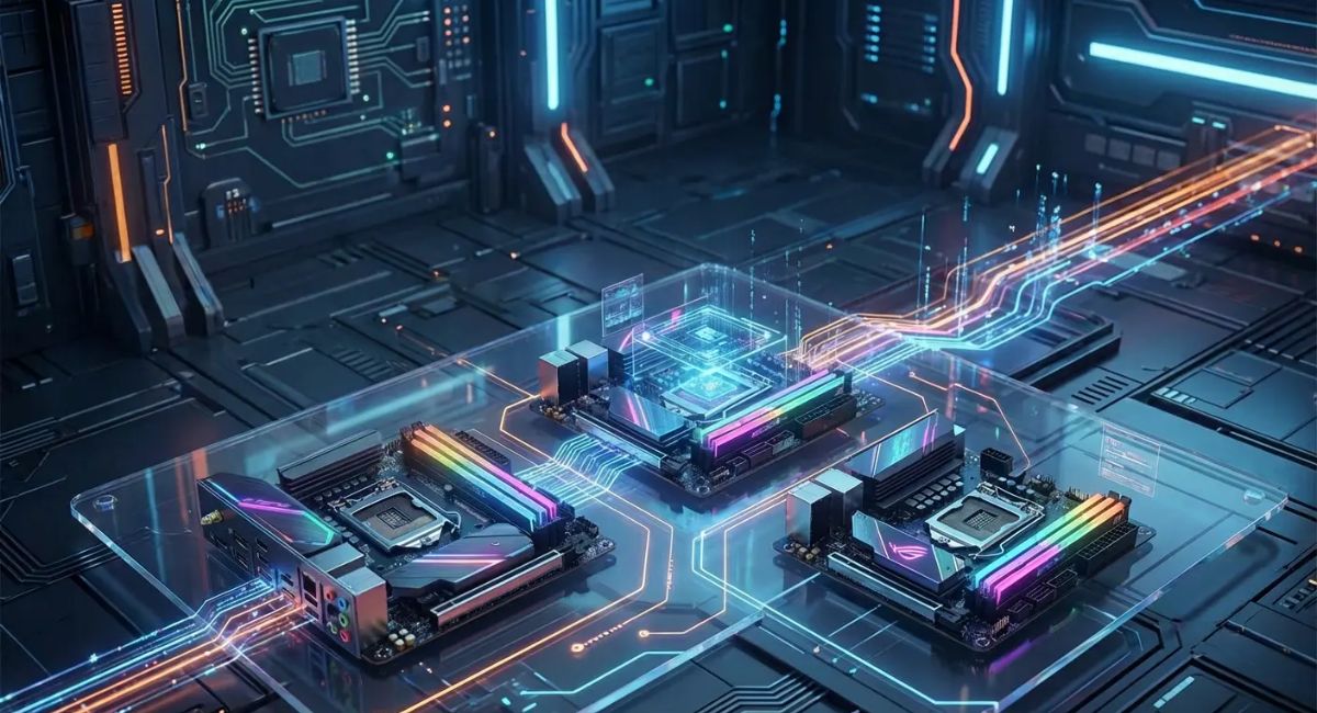 Best motherboard for NAS showing storage server setup with multiple hard drives connected