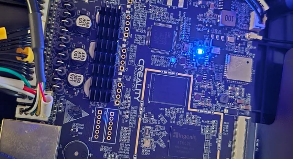 k1 max motherboard installed inside 3D printer control system