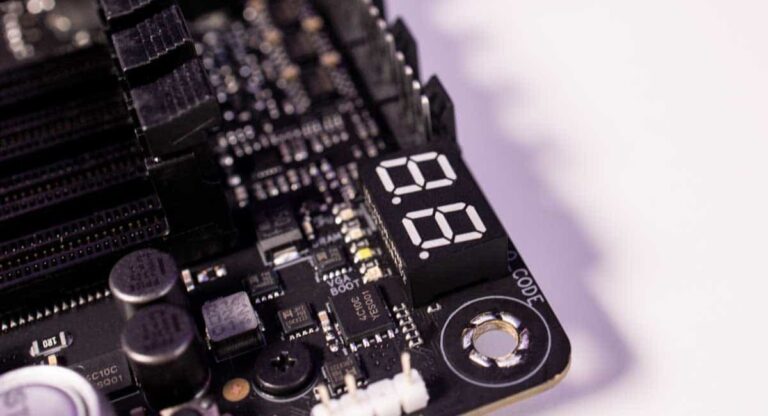 Motherboard Code 70 error displayed on PC motherboard during boot process troubleshooting and BIOS repair setup.
