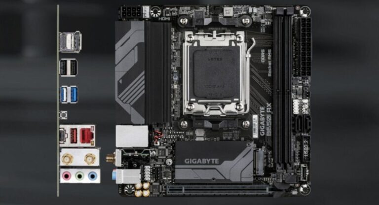 Comparison image of MSI vs Gigabyte motherboard showing gaming and performance differences