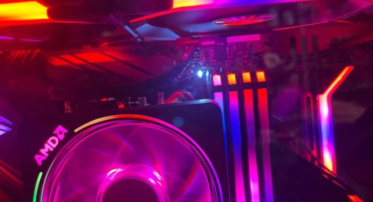 White light ASUS motherboard showing VGA error during PC startup troubleshooting process