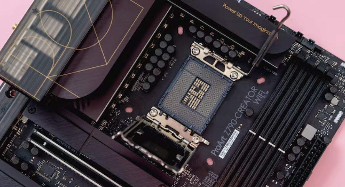 Add Gen 2 motherboard showing advanced chipset, PCIe slots, RAM slots, and cooling system designed for gaming and high-performance computing.