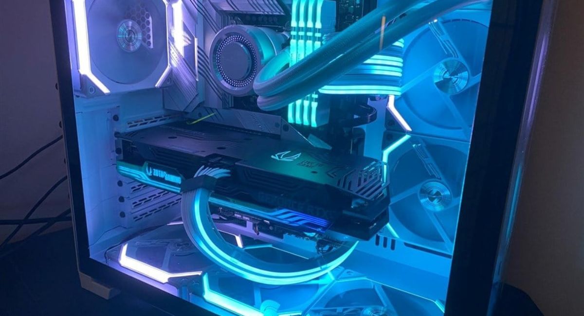 Motherboard setup showing how to make your motherboard look better with RGB lighting and clean cable management