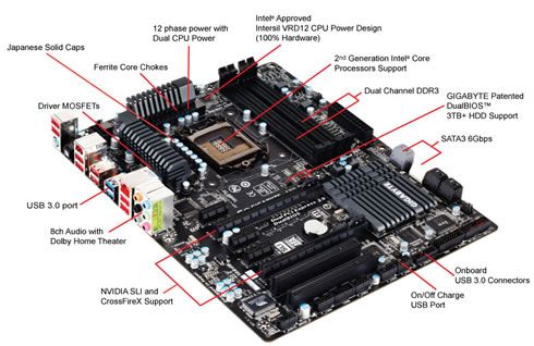 Main Components Found on a Computer Motherboard