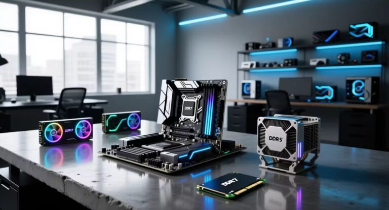 DDR5 motherboard installed in a modern gaming PC