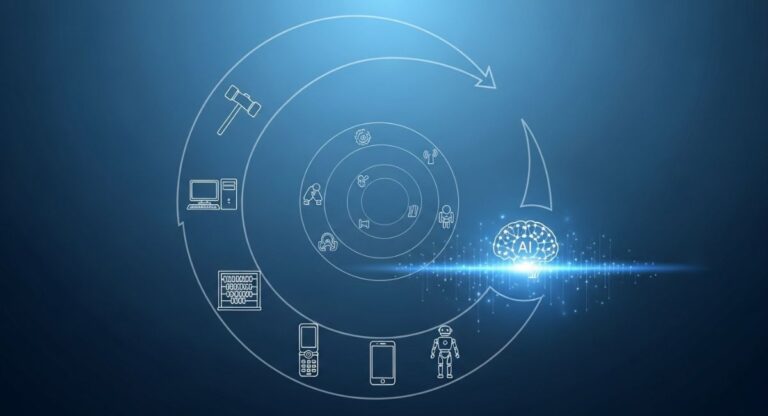 Digital creator working with AI tools, creative coding, and immersive technologies representing the Quartist concept of modern art and technology fusion.
